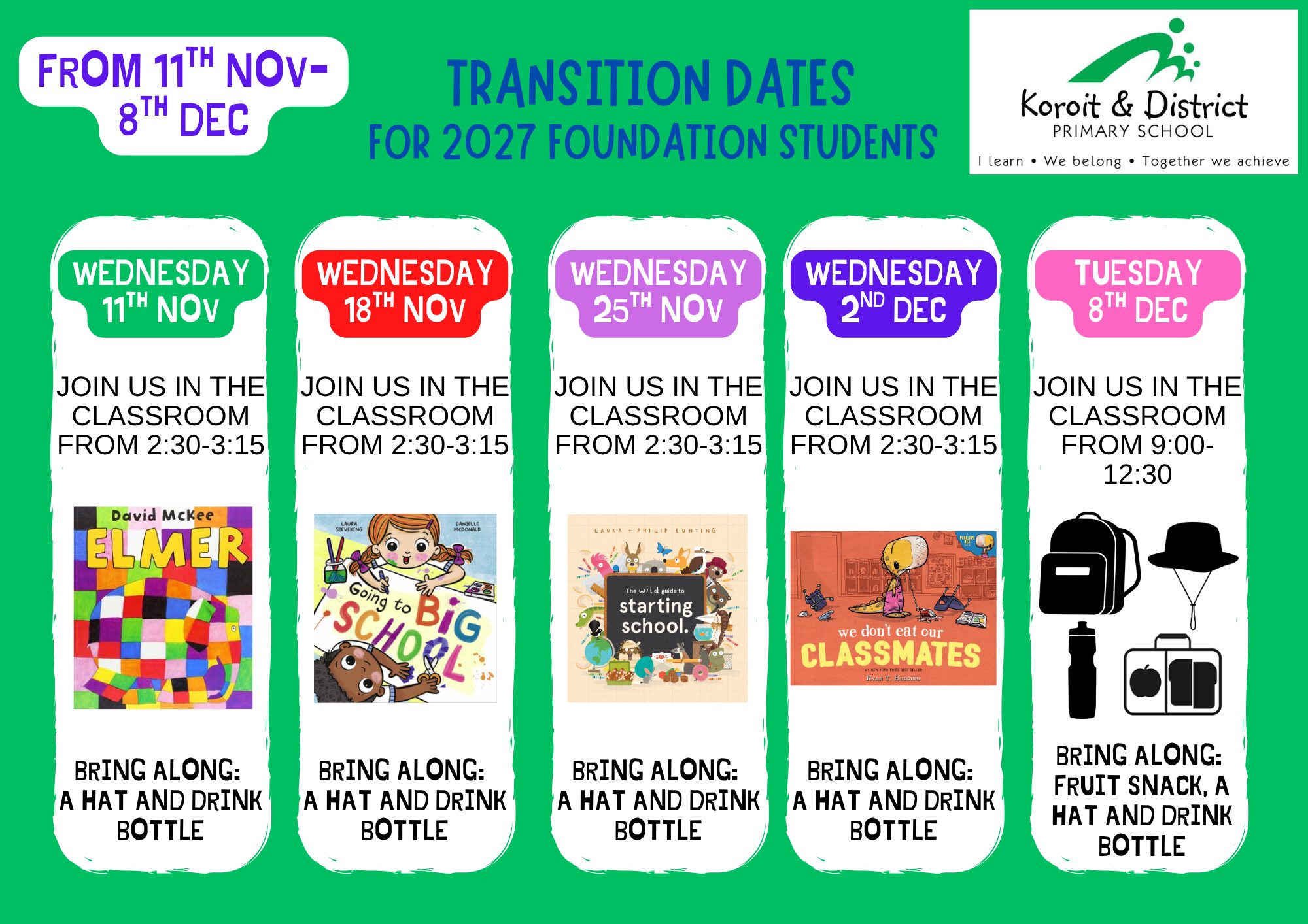 Transition Dates 2027 Flyer